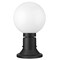 Z-Lite Laurent Outdoor Pier Mounted Fixture, 1-Light, 8 In.W x 13.5 In.H, Black/Opal 597PHM-553PM-BK - alternate 2